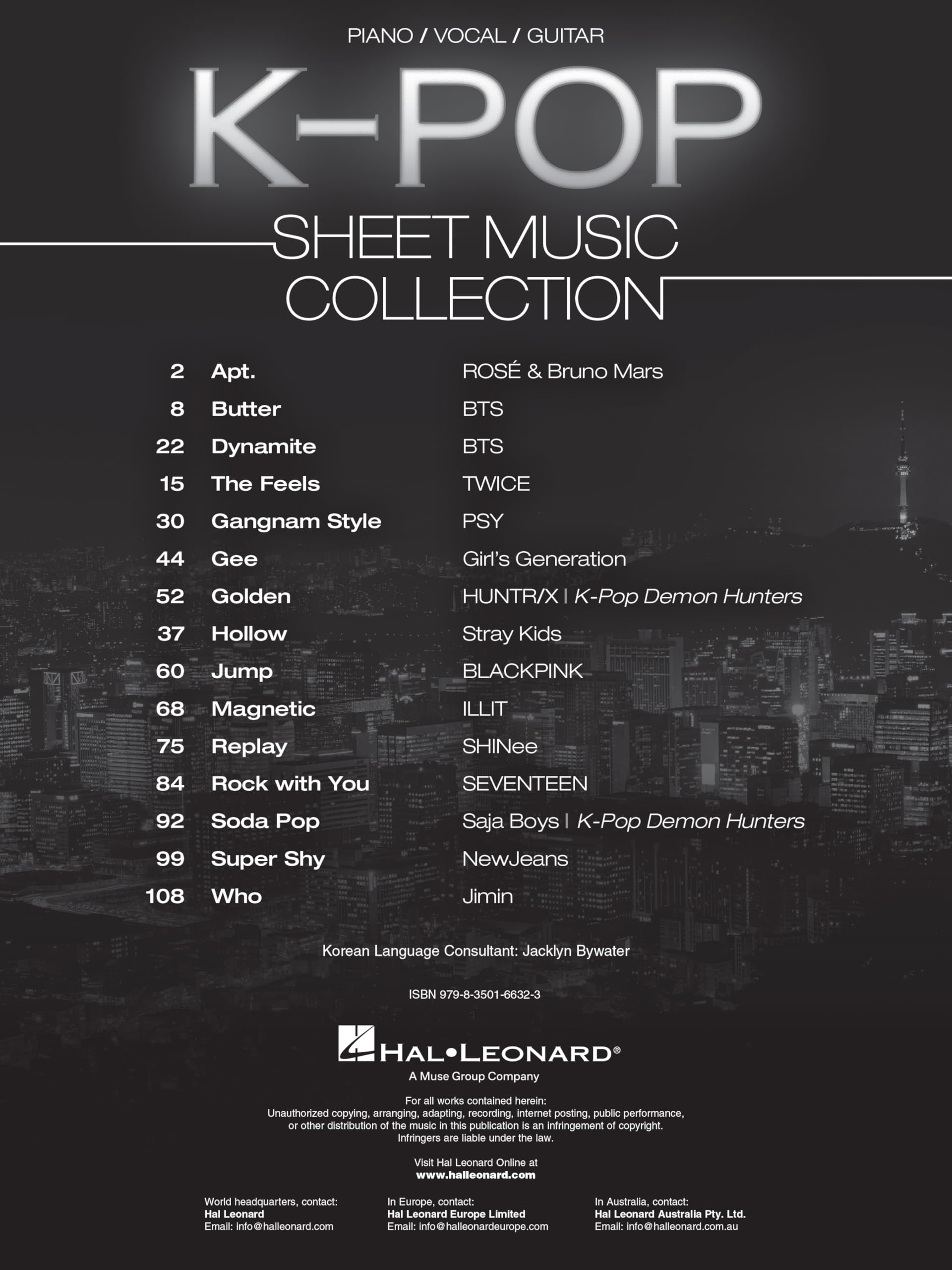 K-Pop Sheet Music Collection. Piano, Voix & Guitare.