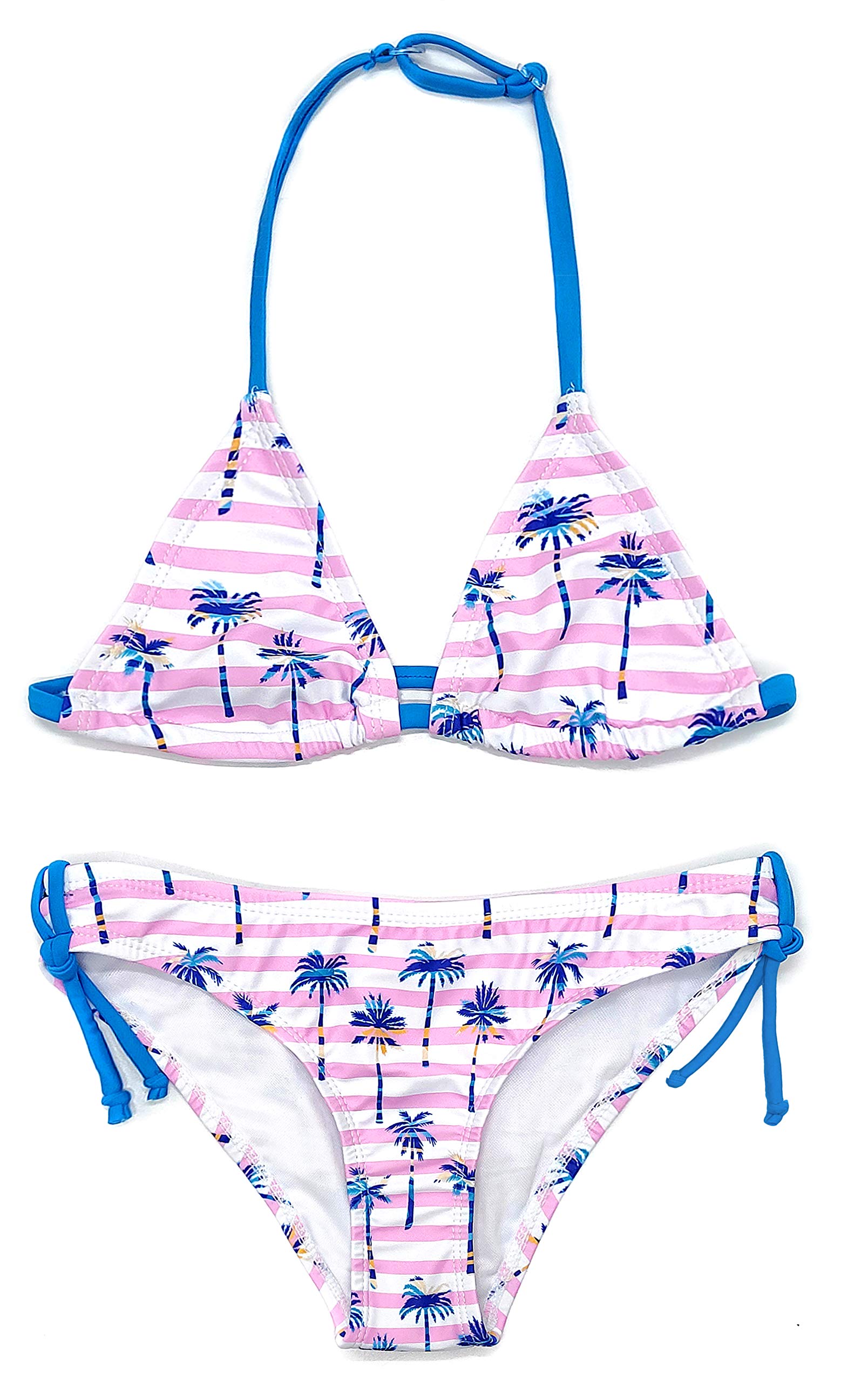 SHEKINI Costumi da Bagno Bambine Due Pezzi Carino Stampati Regolabili Triangolo Bikini Costume Ragazze Swimwear per 6-14 Anni