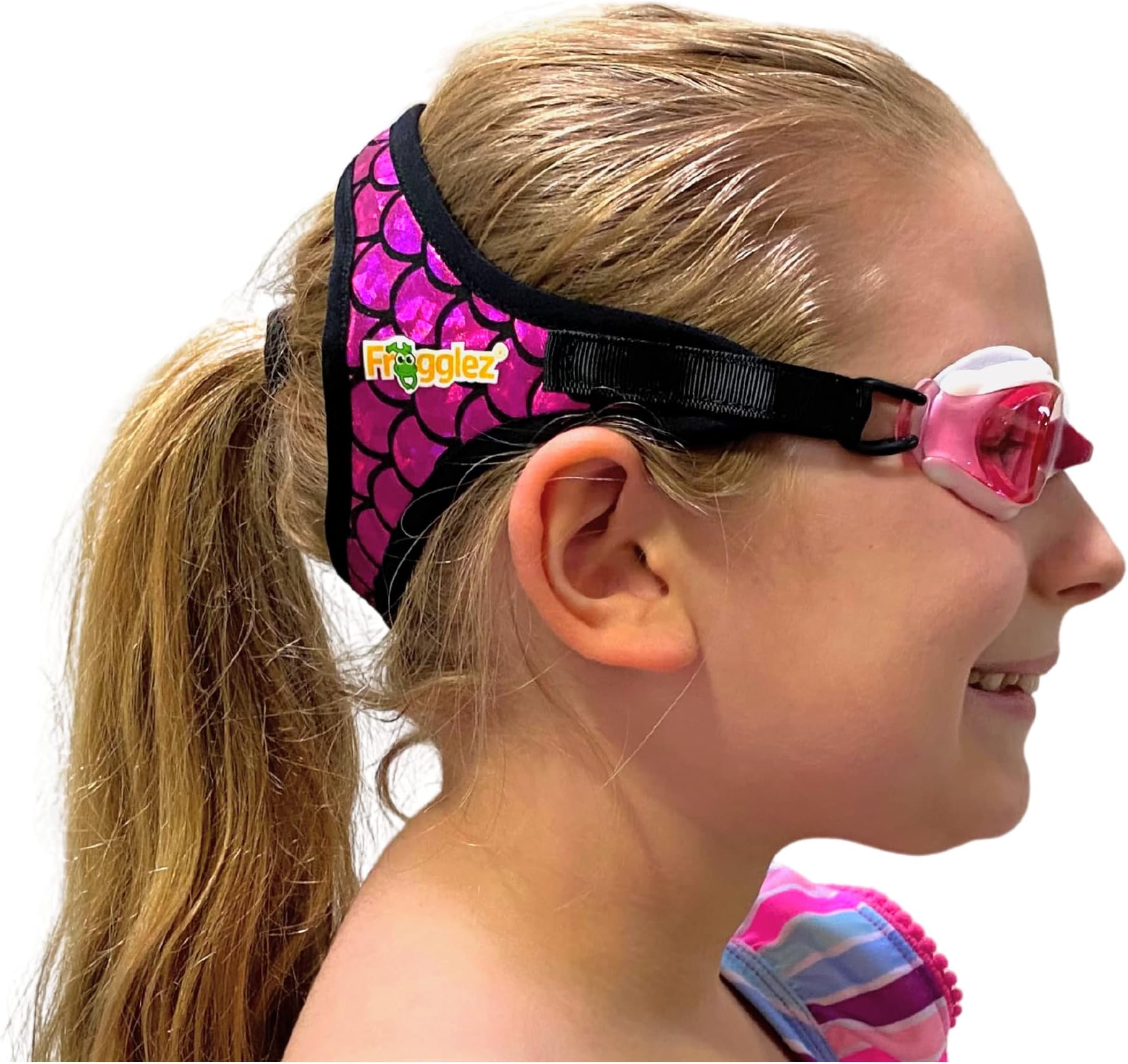 Anti-Fog Swimming Goggles for Kids under 10 (Ages 3-10) Recommended by Swim Instructors; Premium Pain-Free Strap - Mermaid