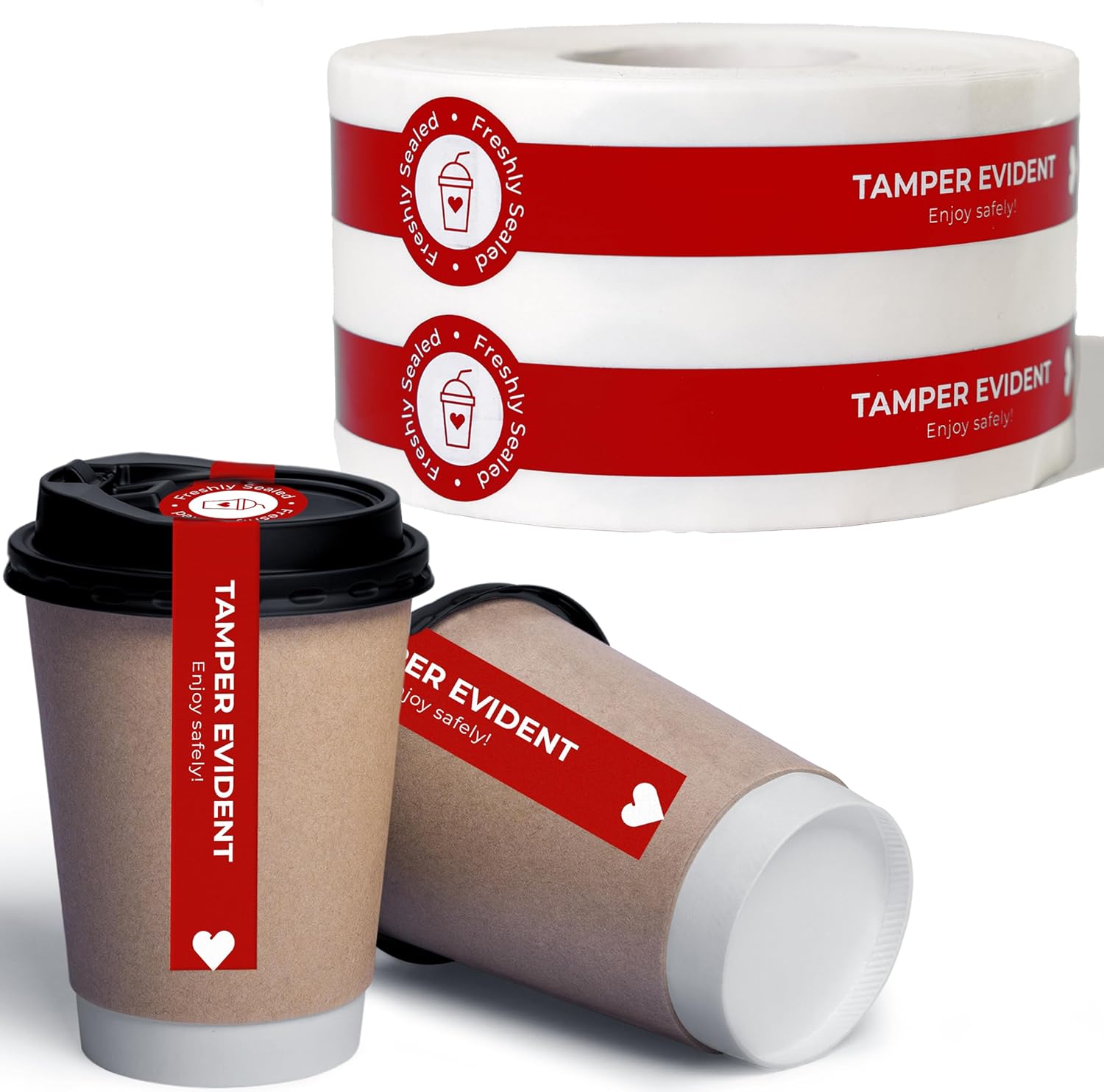 SpillProof Tamper Evident Stickers For Drink Lids 500 x