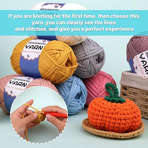 Miniatura 6 de Hilo de 7.05 oz para ganchillo, hilo de ganchillo de 0.197 in para principiantes con puntadas fáciles de ver, marcador de puntada, aguja roma de ojo