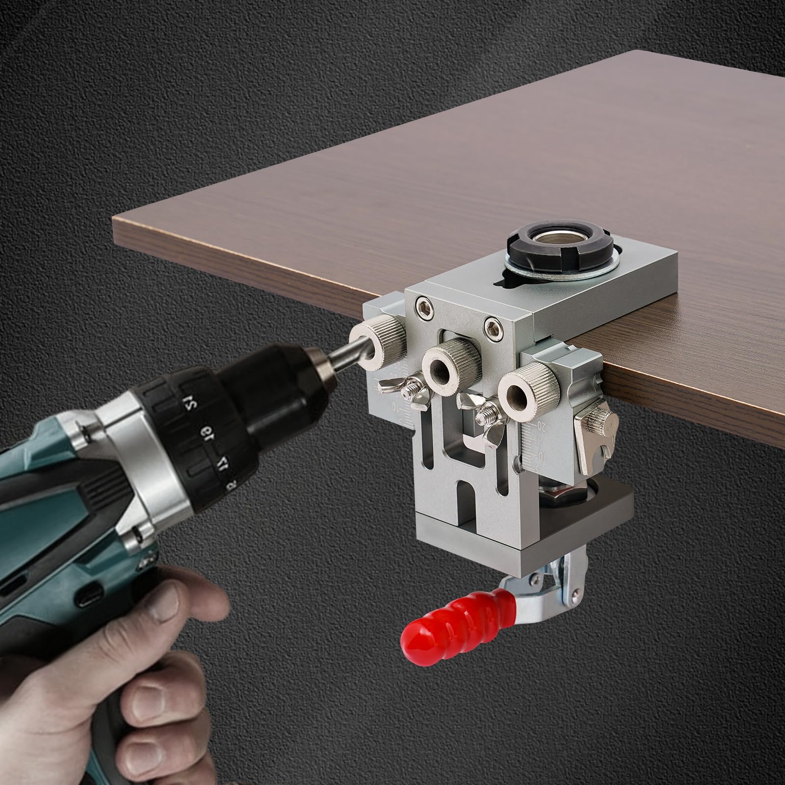 3 In 1 Holz Tasche Loch Bohrschablonen-Set Taschenloch-Bohrhilfe