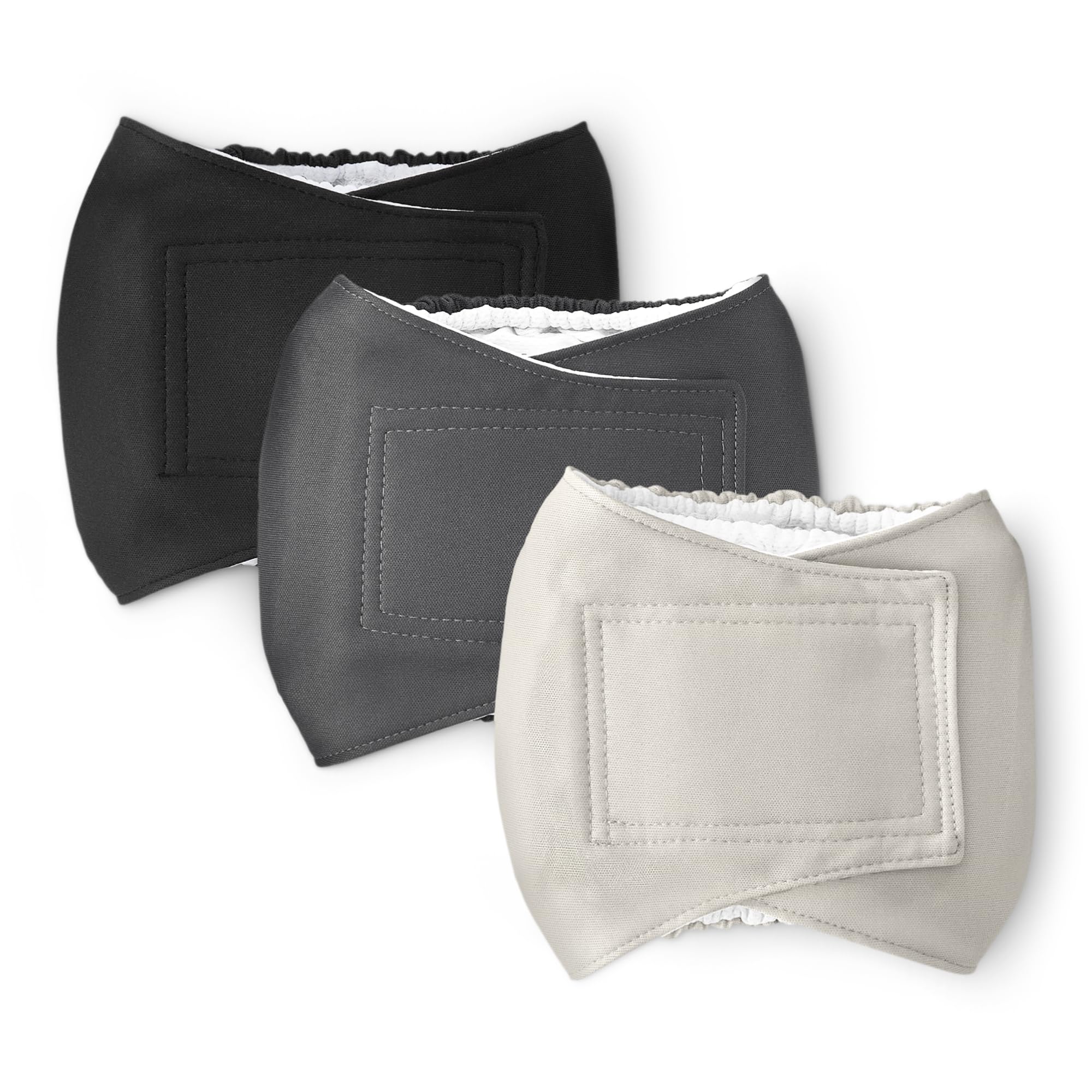Amazon Basics Washable Dog Nappies for Male Dogs, Reusable, High-Absorbency with Sewn-in Pad, Soft and Comfortable Fit, Small, 3-Pack