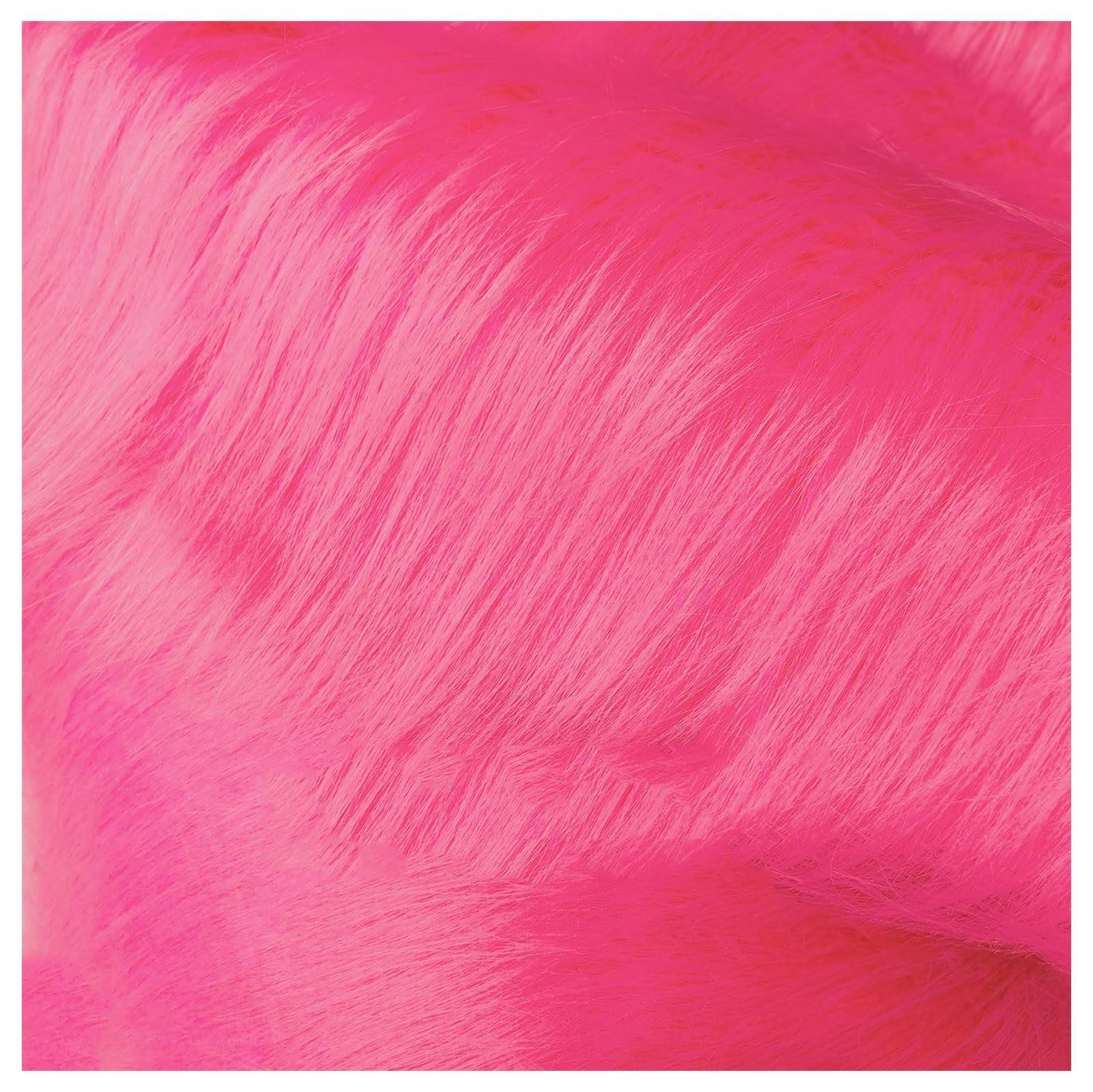 12cm Long Pile Faux Fur Fabric Squares Shaggy Plush Fluffy Fuzzy Plush Faux Imitation Fur Material, for DIY Christmas Halloween Cosplay, Fancy Dresses, Gnomes Beards and Hair, 50x50cm (Color : Waterm