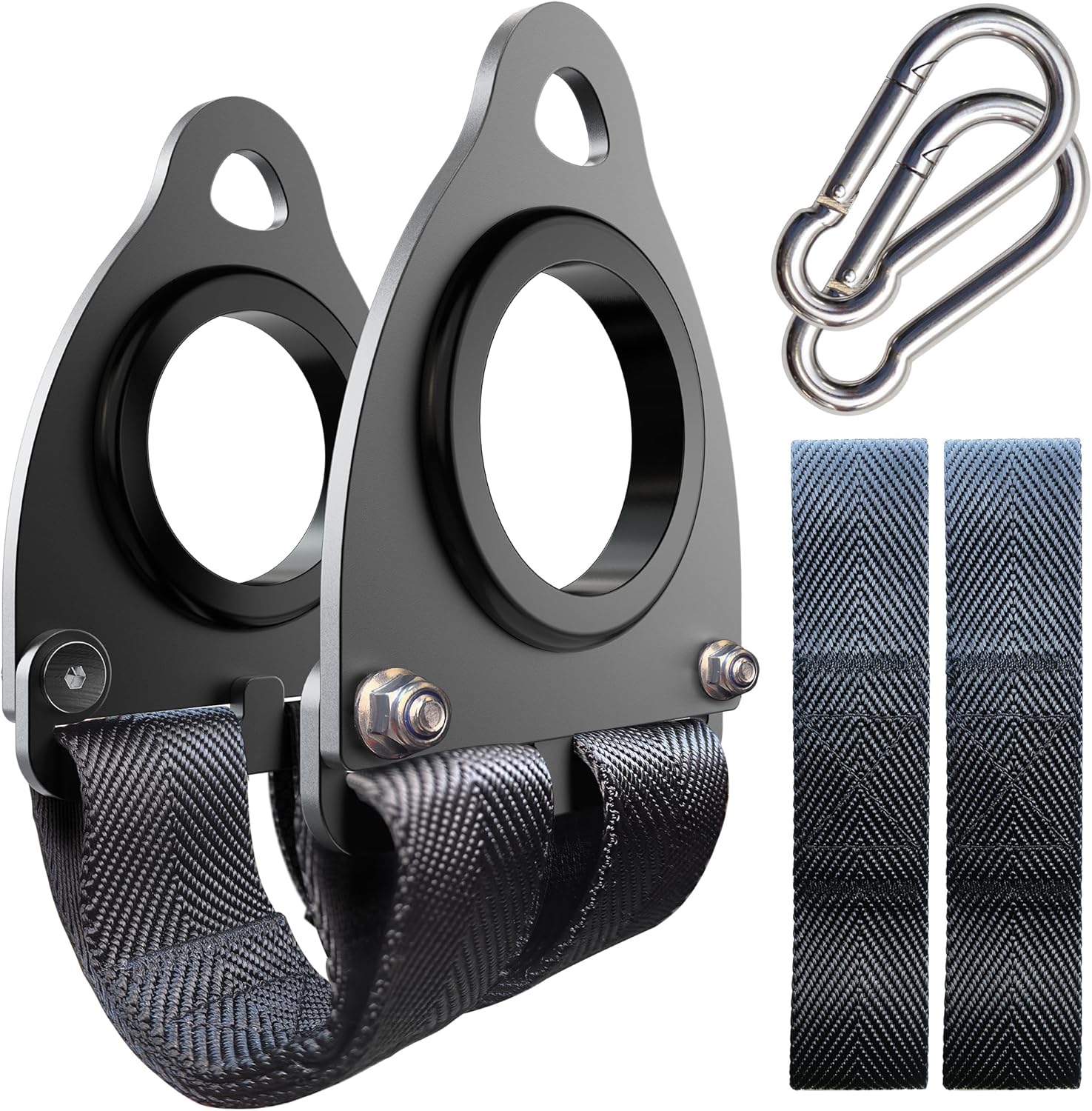 Barbell Adapter, Flexible Nylon Twisted Connection, Dumbbell to Barbell Converter, Landmine & T Bar Row Attachment for 2 Inch Olympic Bar, Home Gym Weightlifting Accessory