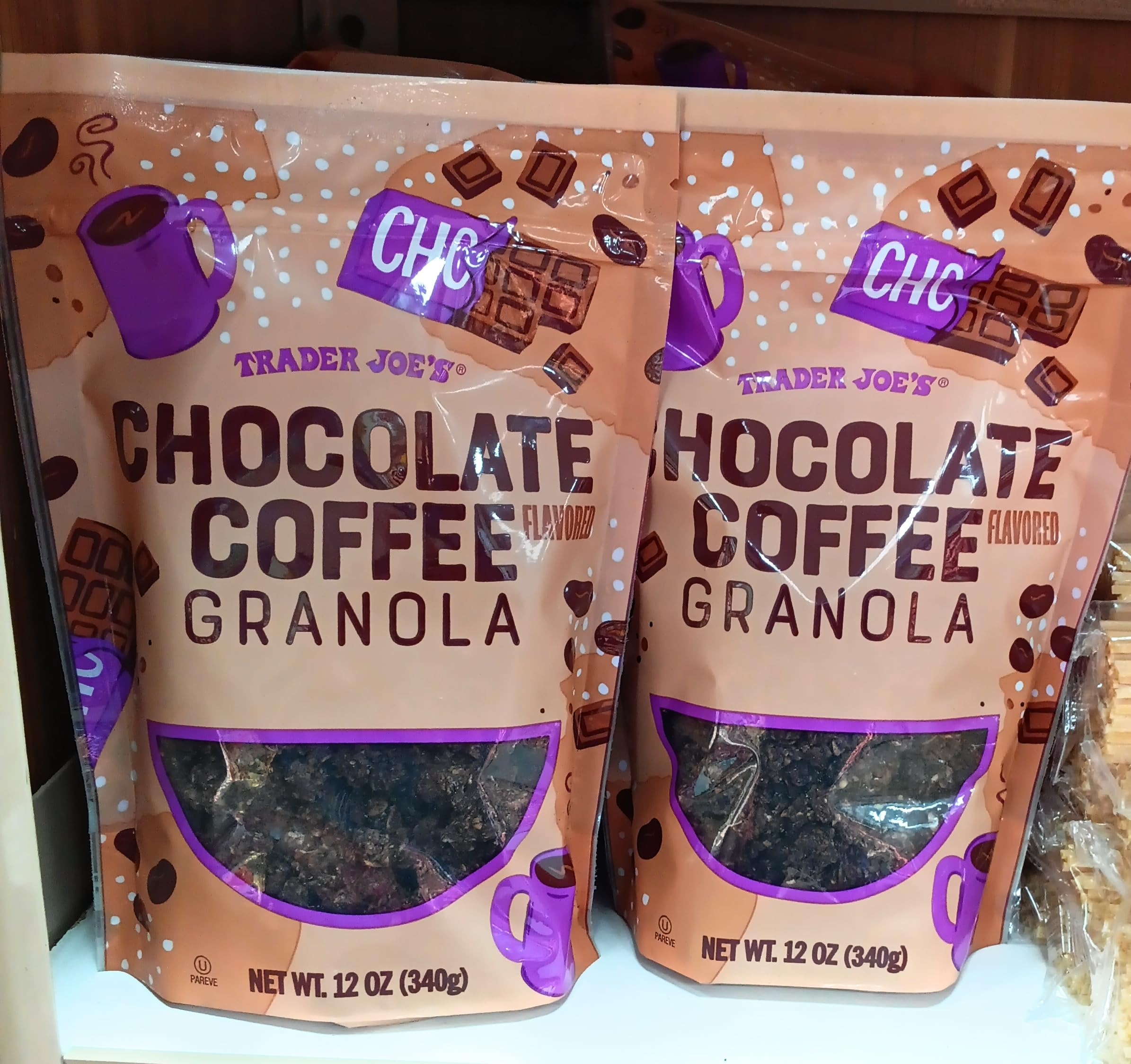Trader Joe's Chocolate Coffee Granola, 12 oz, Pack of 2