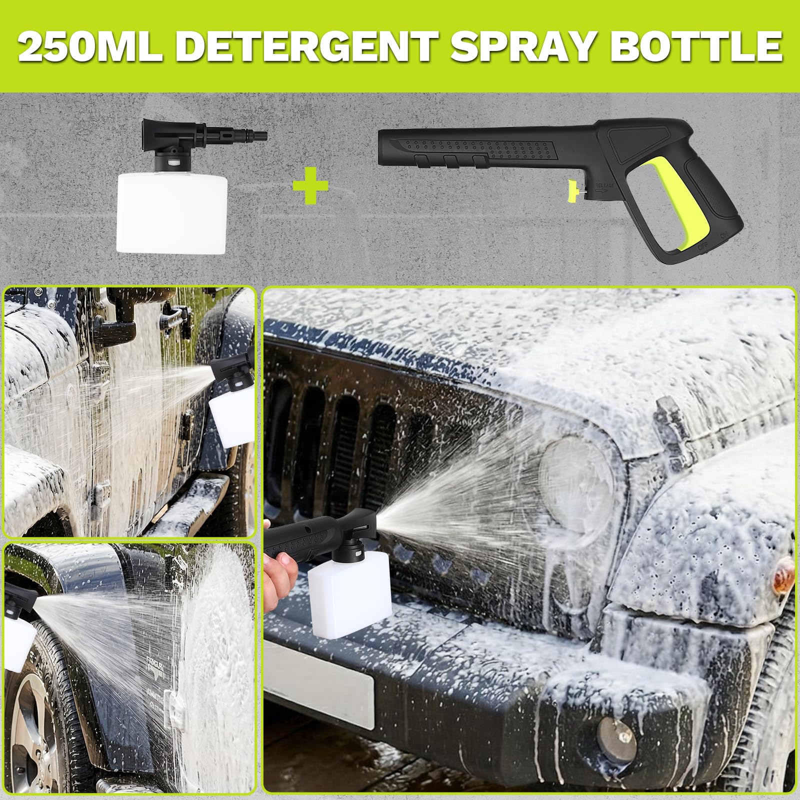DEKOPRO Idropulitrice 1650W 135 Bar, Ugello Regolabile, Tubo Flessibile 5M