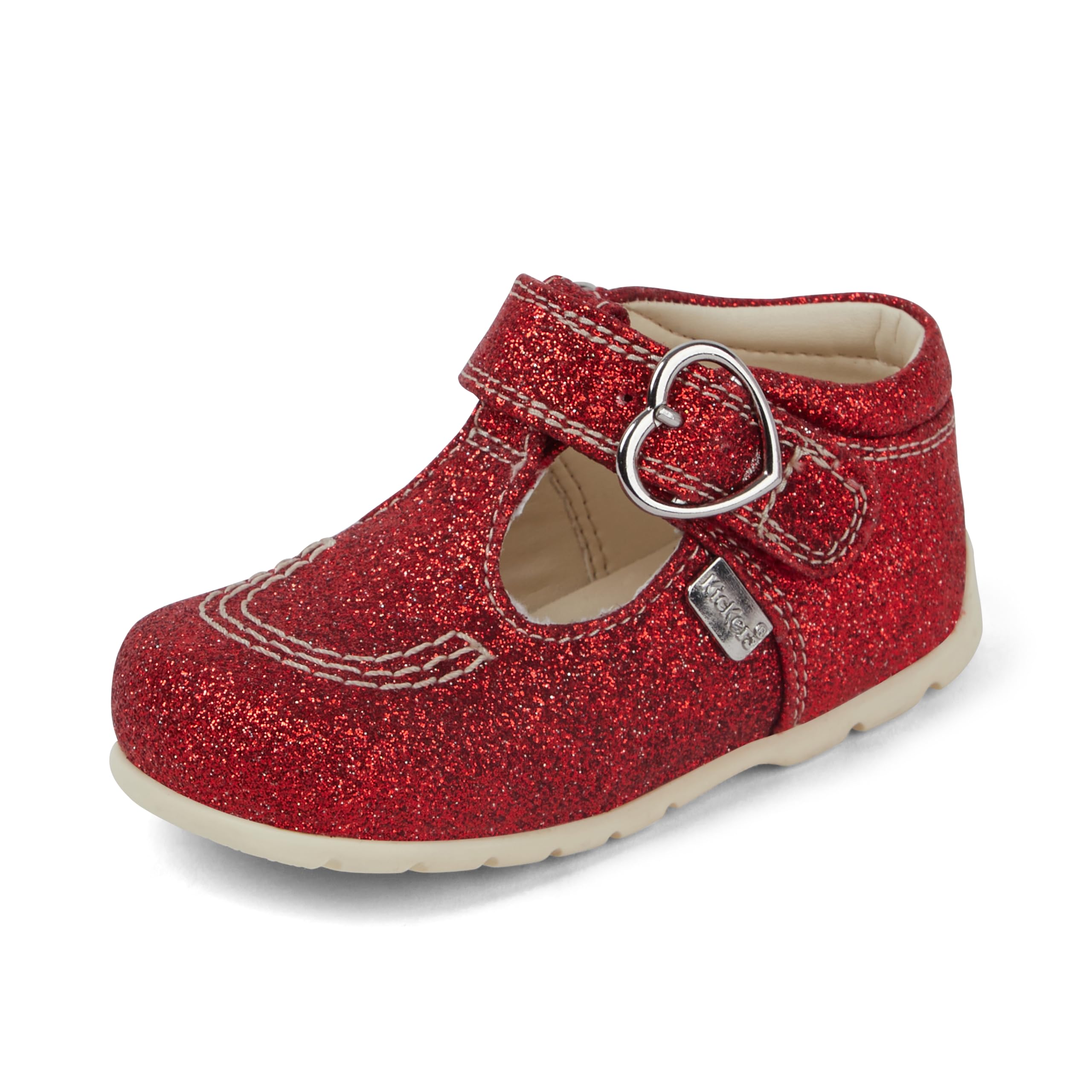 Kickers Unisex Kinder Kick T Bar Baby Glitter Leather Schuhe