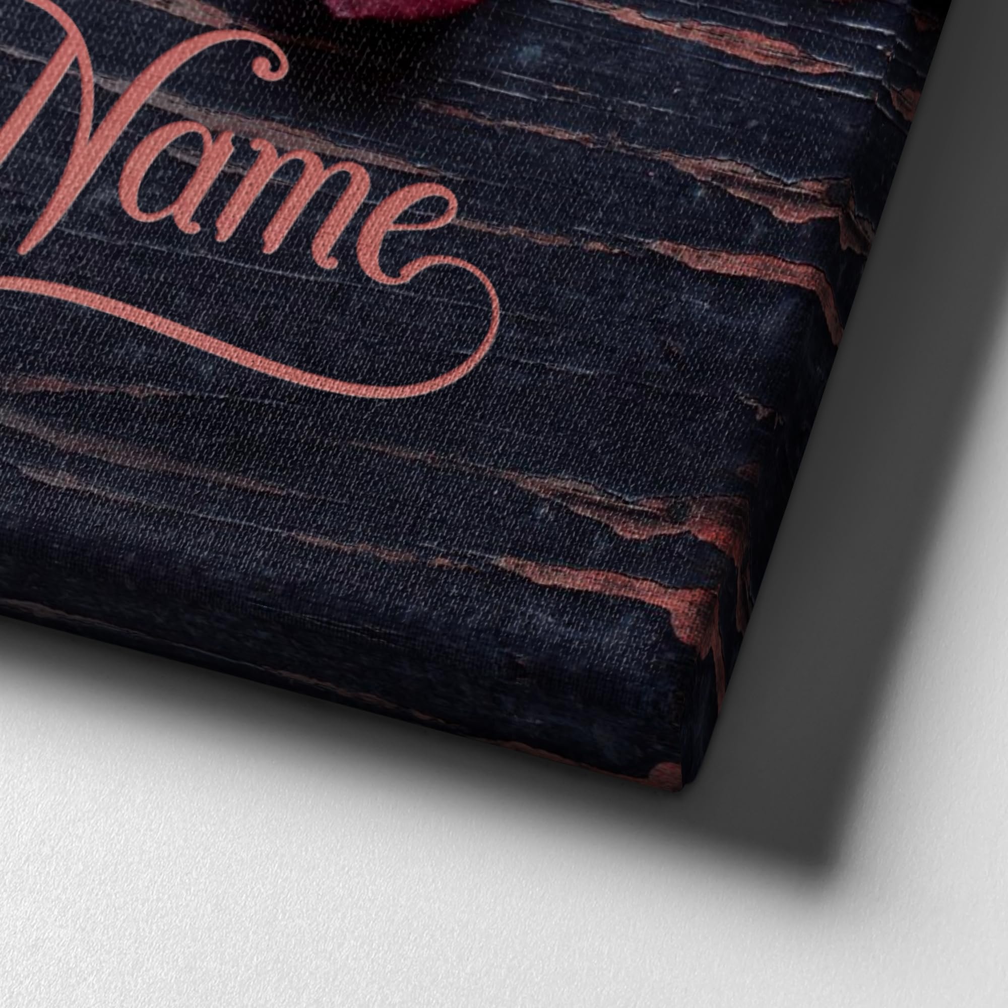 Liebesleinwand Individuelles Wandbild | Jahrestag, Hochzeitstag Geschenke für Frauen | Leinwand mit Namen und Datum gestalten | Unsere Liebe vergeht nie