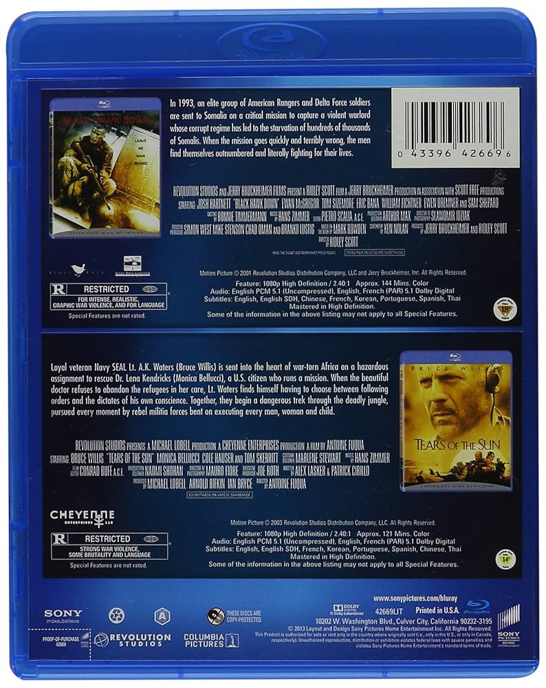 Bhi ブラックホーク フィールドバック OD ティアーズオブザサン Amazon.co.jp: ティアーズ・オブ・ザ・サン [Blu-ray