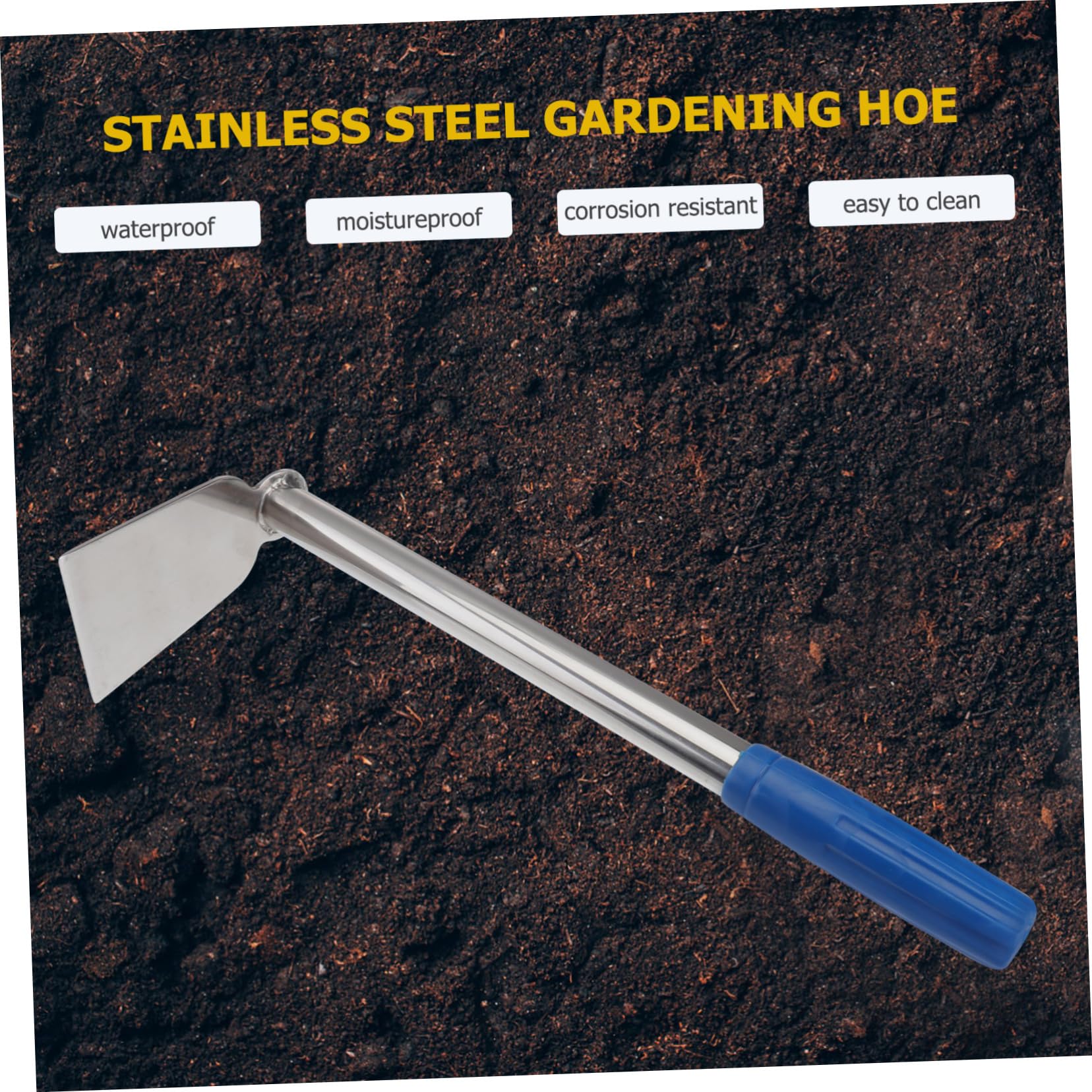 Abaodam 2 Stck. Gartenhacke Werkzeug Hochleistungs-Stahlweinehohne Hacke für den Gemüseanbau Erdhacke Gartenversorgung Hacke zum Pflanzen von Blumen Rostfreier Stahl Silver