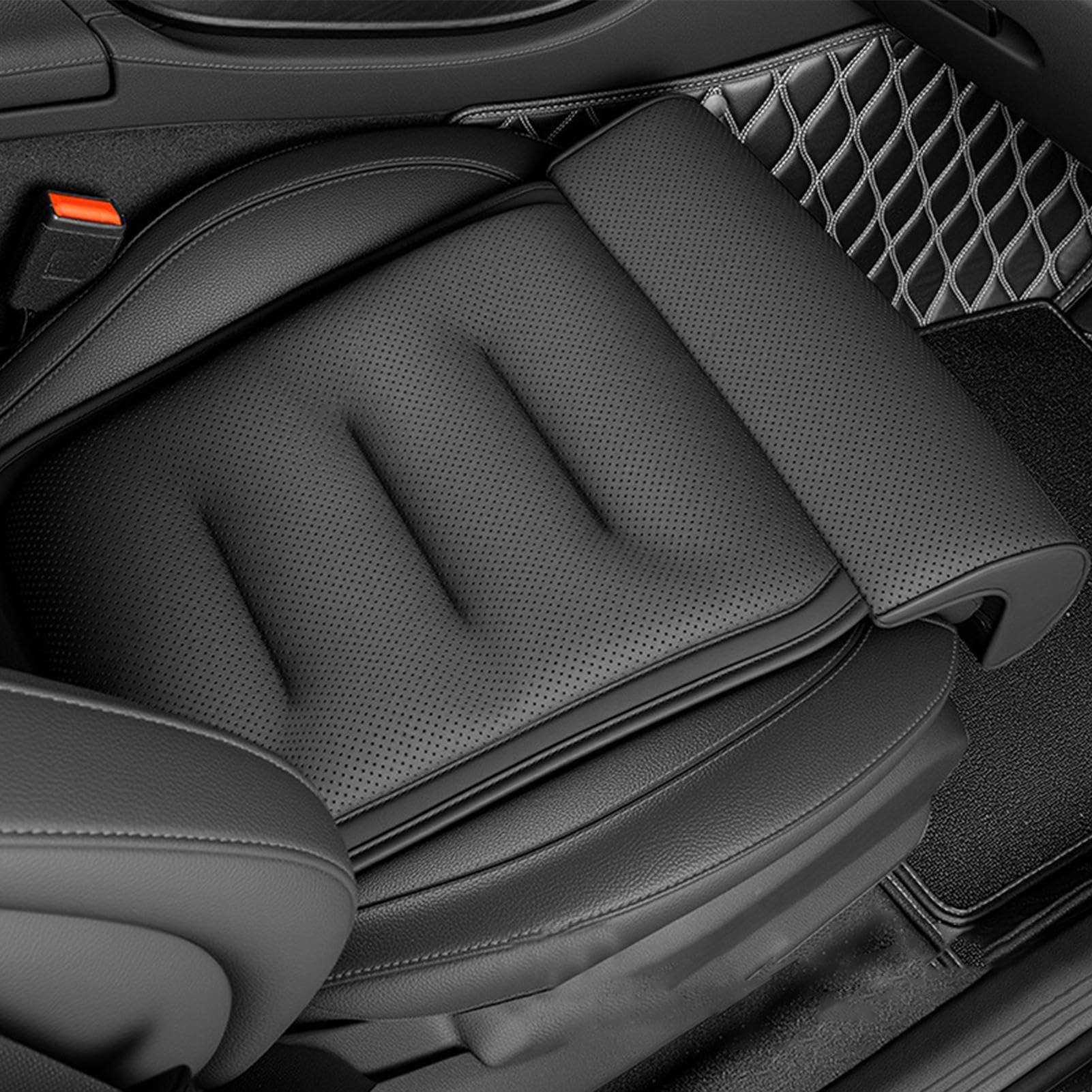 Prolongateur De Siège Auto avec Soutien des Jambes - Accessoires Auto Respirants et Anti-Dérapants,Coussin Extenseur de Soutien Lombaire Conducteur,pour Camion SUV Camping-Car Conduite Voyage