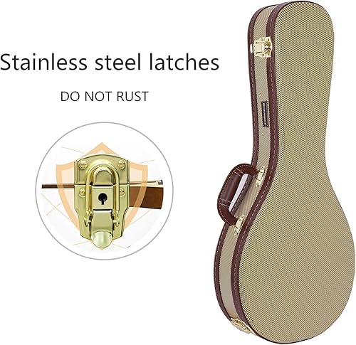 Miniatura 8 de Crossrock Estuche rígido para mandolina estilo F en marrón vintage (CRW620MFBR)