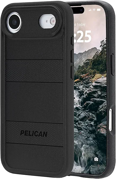 Pelican Protector iPhone Air Case [Compatible with MagSafe] Rugged Magnetic Phone Case with 16ft Military-Grade Drop Protection - Heavy Duty Phone Cover for iPhone Air - Black