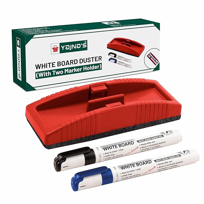 YAJNAS® Premium Non Magnetic White Board Duster | Blackboard Duster | Chalkboard Duster (Assorted Color) (Combo Pack of 3 Items) at Rs. 175