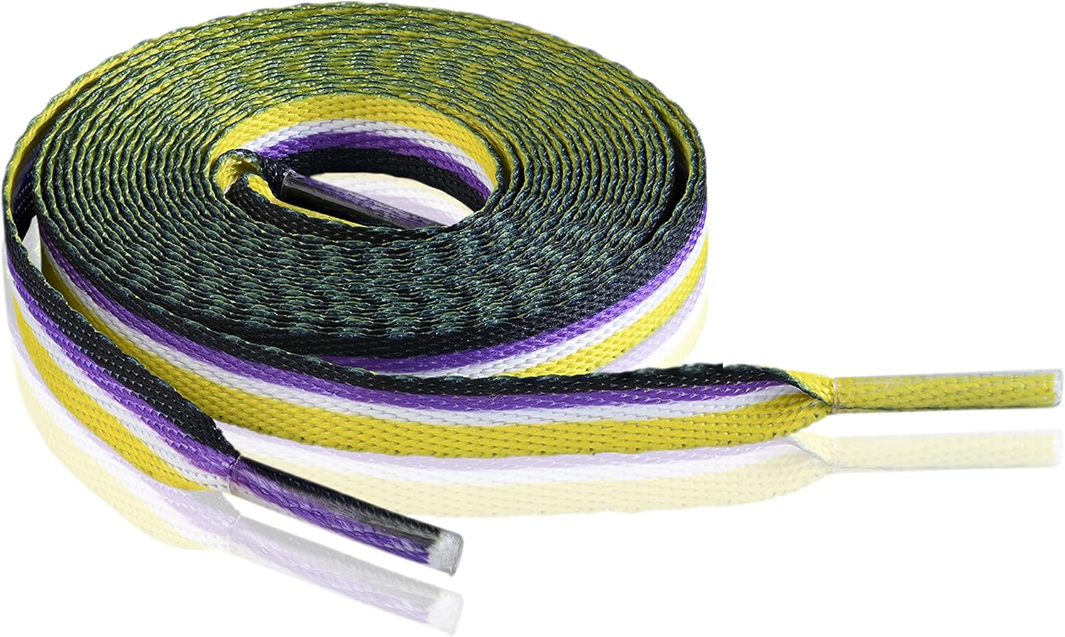 Nonbinary Flag Striped Shoelaces for Sneakers, Boots, Shoes and More - LGBTQ Accessories - Perfect for Pride Parades & More!