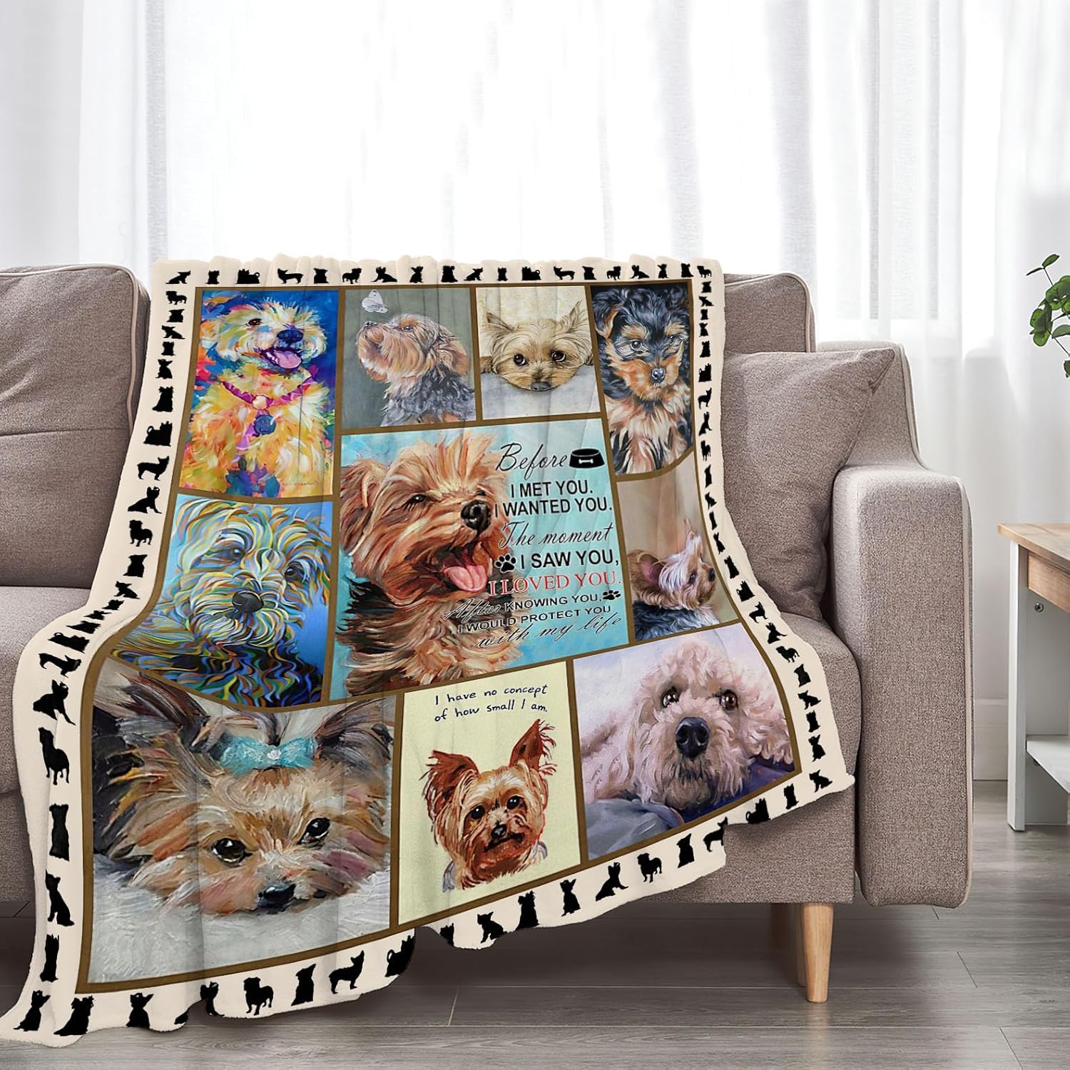 Yorkshire Blanket for Girls Boys Yorkshire Dog Gifts Dog