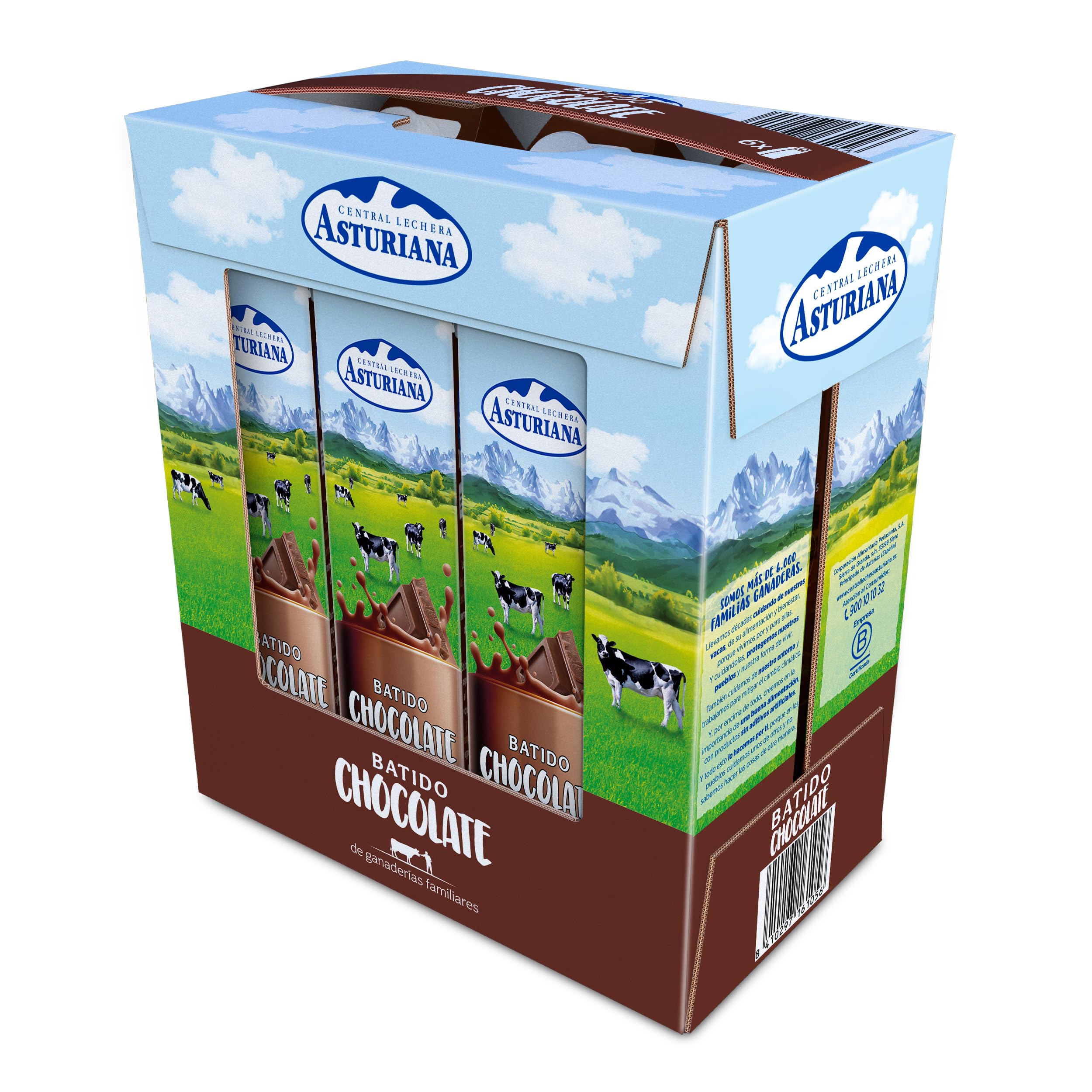 Central Lechera Asturiana Batido Cacao Paquete 6 x 1L Chocolate 6 Litros