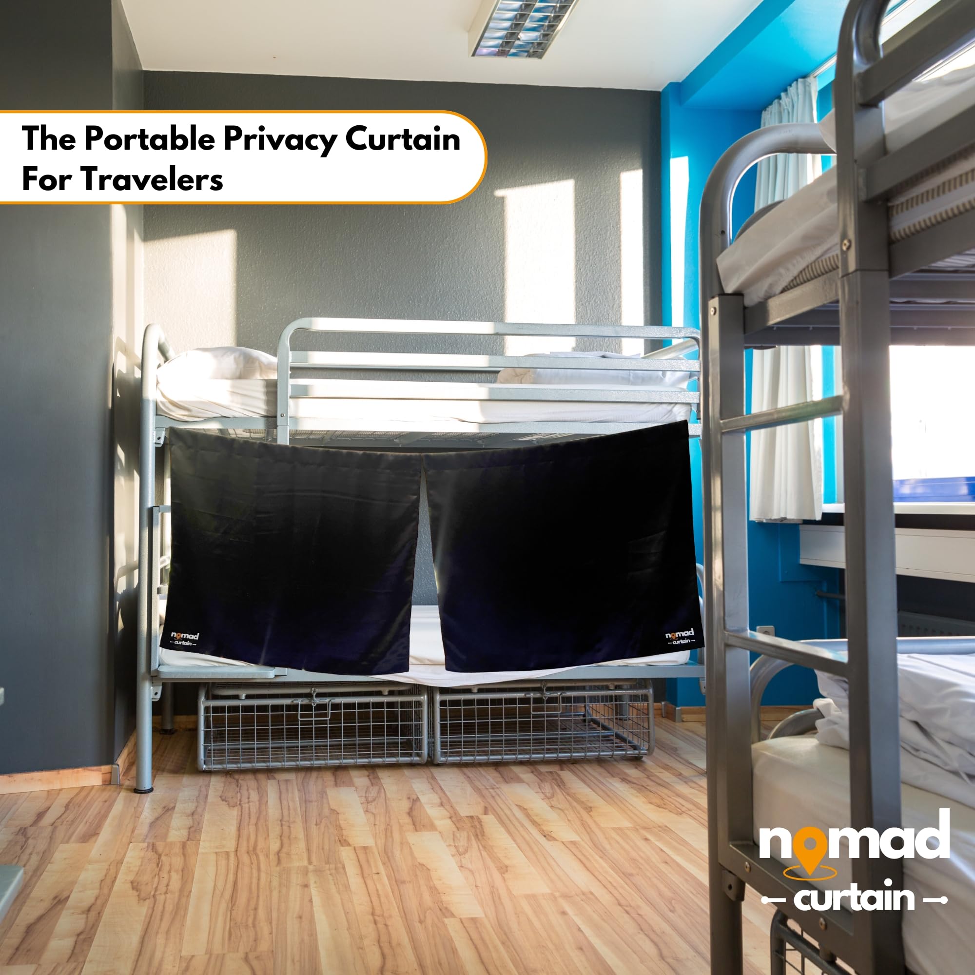 backpacked traveler curtain Portable Blackout Privacy Curtain for Hostels, Bunk Beds, Nomads, Travelers