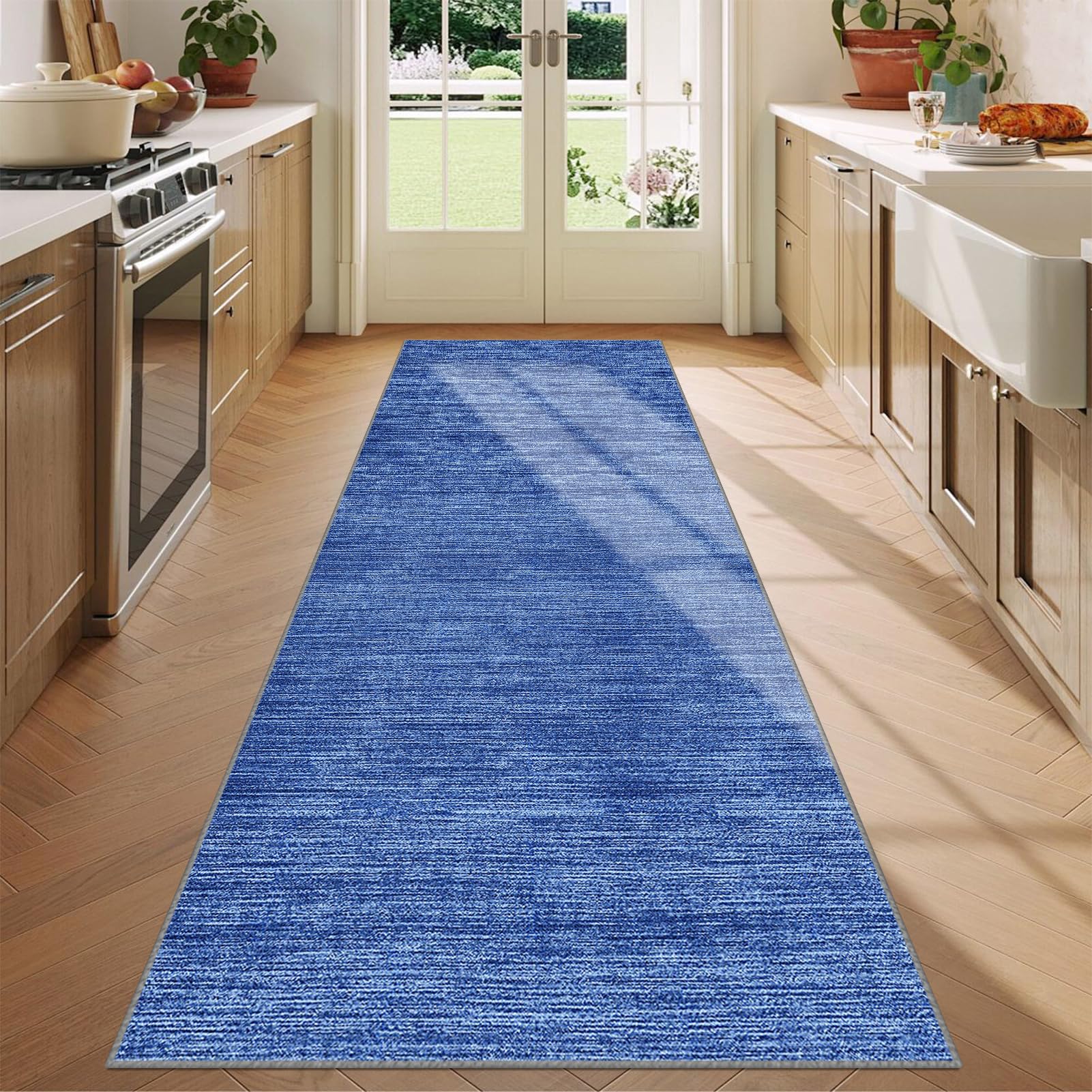 Laegnfho Very Long Hallway Hall Runner Carpet Runner Rug Non Slip Machine Washable Narrow Rugs Corridor Runners Heavy Duty Entrance Mat Kitchen Runners for Living Room Entryway Bedroom 60 x 260 cm