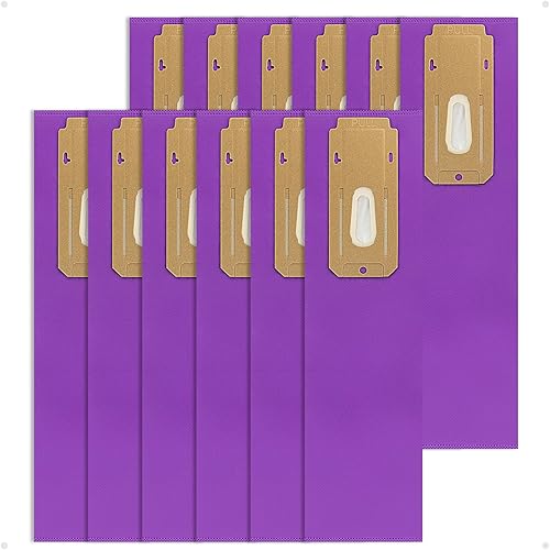 Paquete de 12 bolsas verticales de repuesto para aspiradora CC HEPA color morado, parte AK1CC6H, aptas para todos los modelos Oreck Elevate X3, X5,