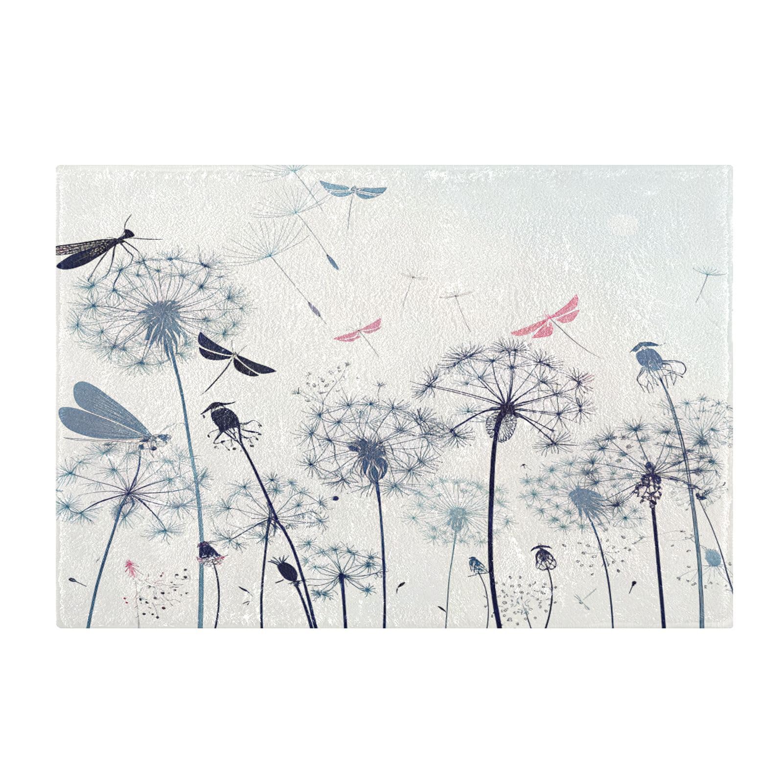 Kigai Dandelion Dragonfly Bathroom Rug 16x24 inch Soft and Absorbent Bath Rug Non-Slip Machine Washable Plush Bath Mat Floor Carpet for Bathtubs,
