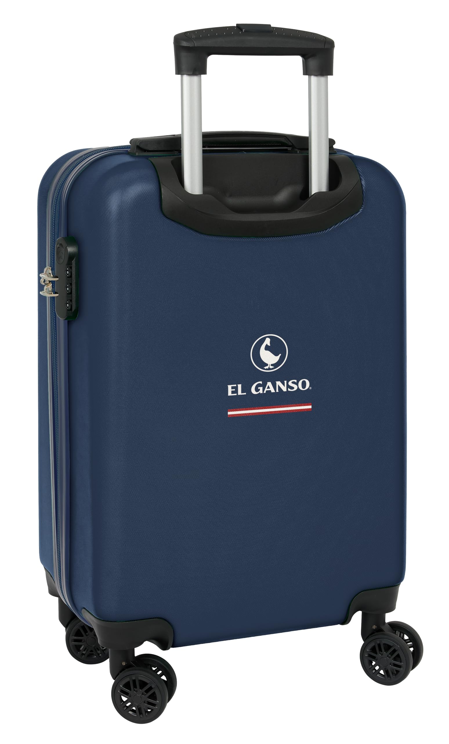 EL OCA CLASSIC - Trolley da cabina 20 pollici, valigia con ruote, lucchetto di sicurezza, valigia leggera, 34,5 x 20 x 55 cm, colore blu marino, Blu navy, Estándar, Casual