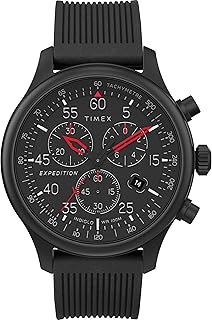 Relógio masculino expedition field chrono de 43 mm - pulseira marrom