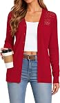 Jouica Cardigan Sweaters 2026 Cardigans à manches longues pour les femmes léger Tendance Crochet Hollwed-Out V-Neck Sweater pour femme