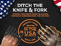 Vista 4 de Bear Paws Garras de carne – Las garras trituradoras de carne originales para cerdo desmenuzado, fabricadas en Estados Unidos. Levanta, tritura, tira