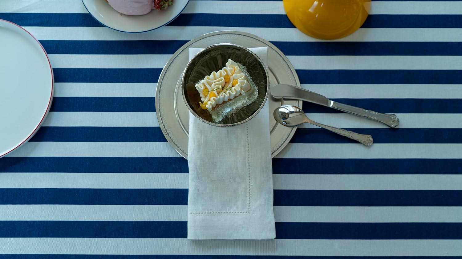 Hemstitch 100% Pure Linen White Napkins Set of 4-20x 20 inches –White Linen Serenity - Handcrafted Napkins for Dinner Tables, Machine Washable