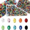 DAHI 850pcs Briolette Crystal Glass Beads Glass Crystal Bead Colorful Faceted Rondelle Bead 6mm Assorted Colorful Craft BeadsBulk Loose Beads for Jewelry Making (6mm)