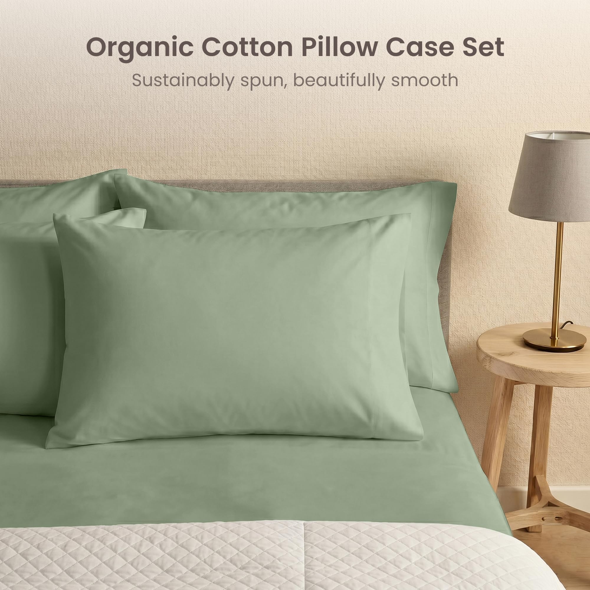 Bioweaves 100% オーガニックコットン枕カバーセット Amazon.com: Bioweaves 100% Organic Cotton Pillow Cases 300 Thread