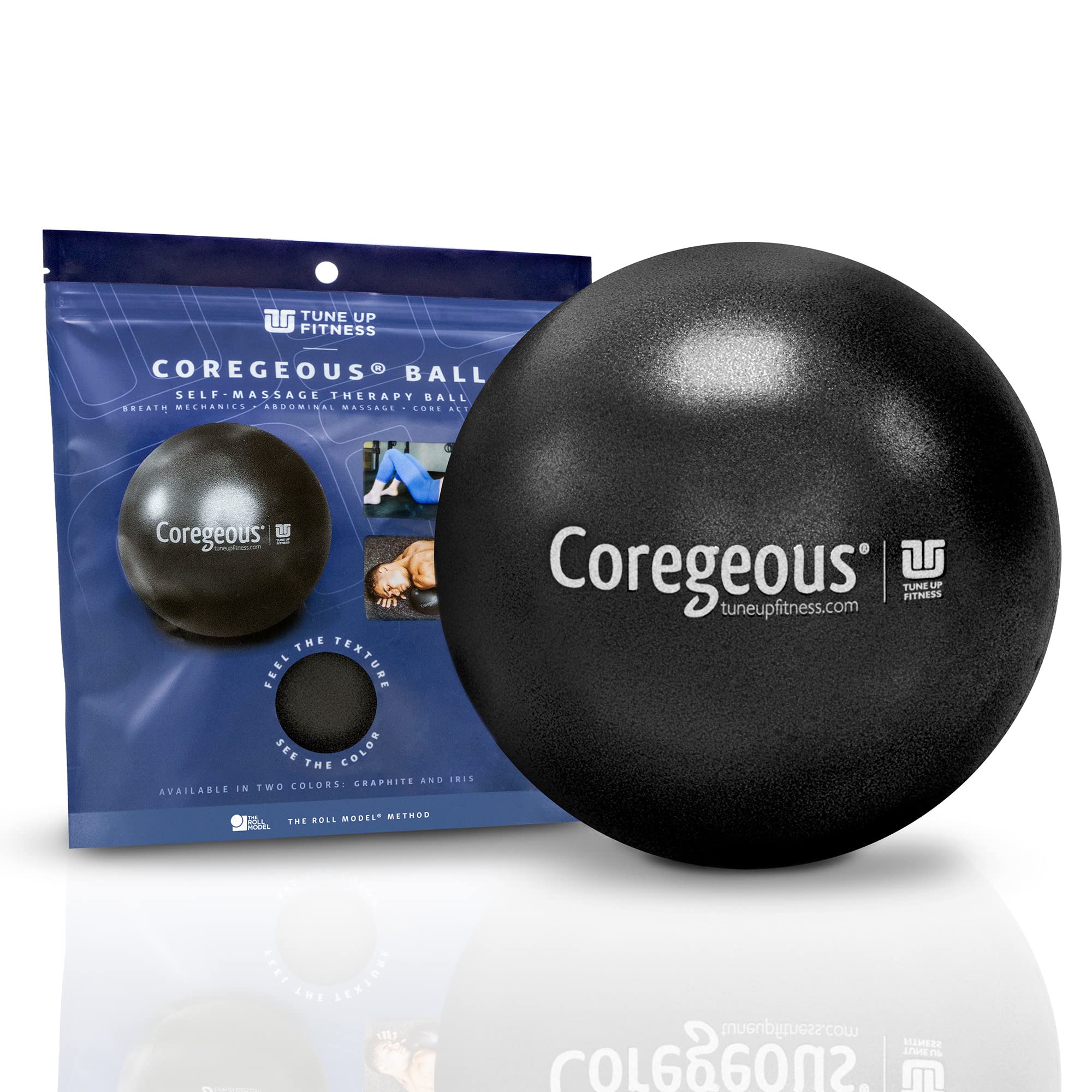 Tune Up Fitness Graphite Coregeous® Therapy Ball, Yoga Tune Up, The Roll Model Method: Used for Abdominal Massage, Myofascial Release, and Stress Reduction
