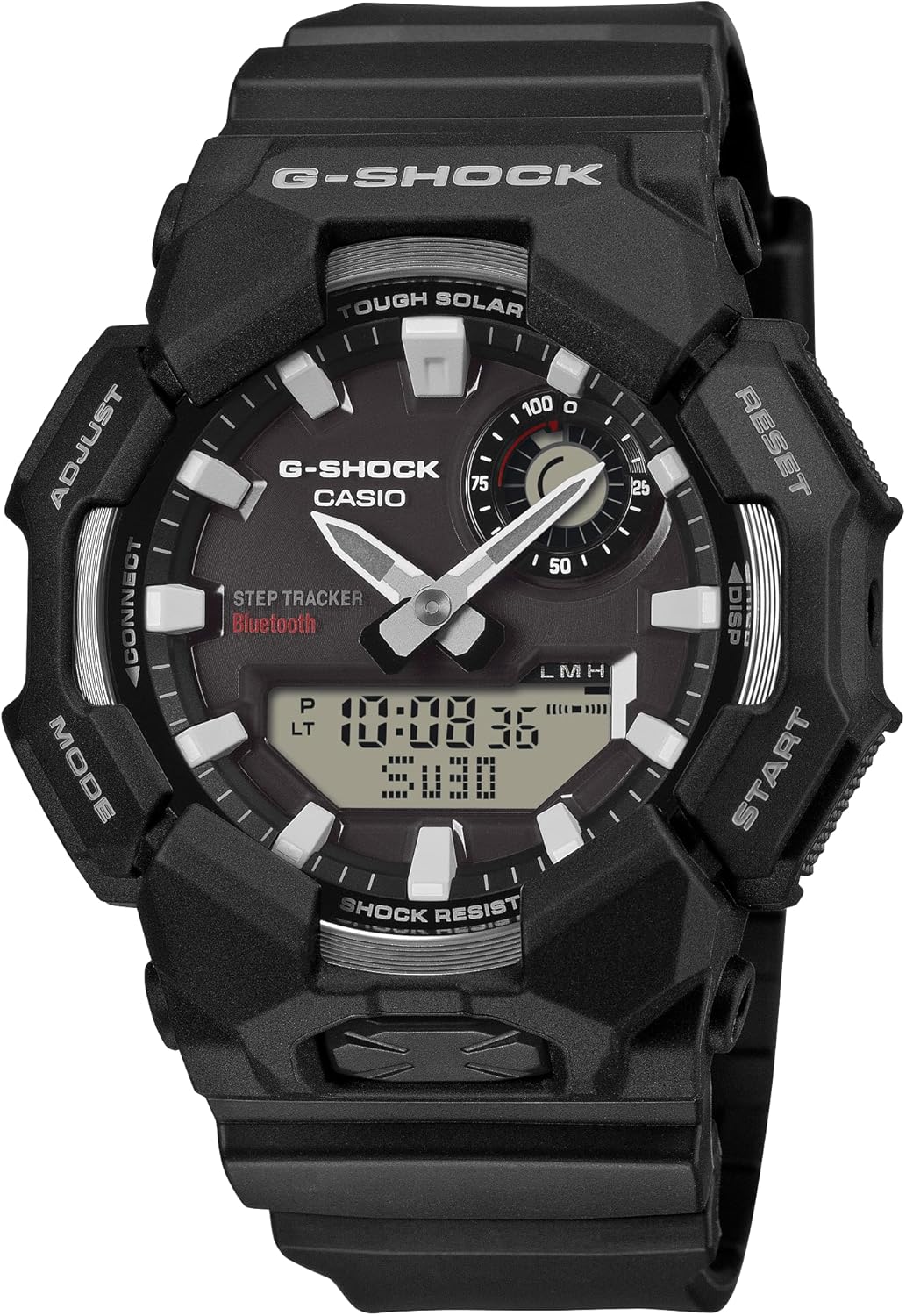 Casio G-Shock Analog-Digital Black Resin Step Tracker Watch GAB010-1A