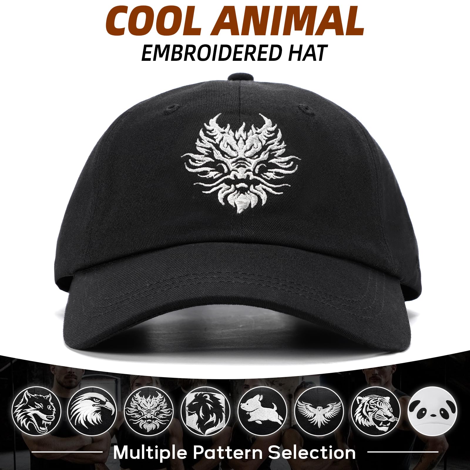 Gorra de béisbol ajustable de algodón suave sin estructura para hombres y mujeres