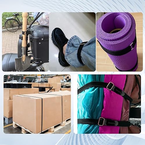 Miniatura 7 de 10 Pcs Elastic Cinch Straps, 1"x12" Stretchable Hook and Loop Straps, Reusable Velcro Cable Ties for Organizing, Cord Management, Home, Garage,