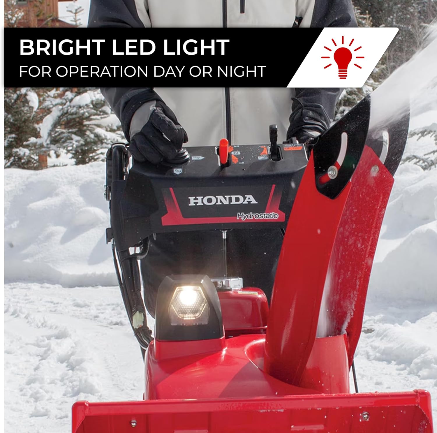 Honda HSS1332 31.9-Inch Two Stage Snow Blower with Track Drive and Auger Height Control, Clears Up to 2750 Pounds per Minute with 56-Foot Max Throwing Distance, Self-Propelled (HSS1332AAT)
