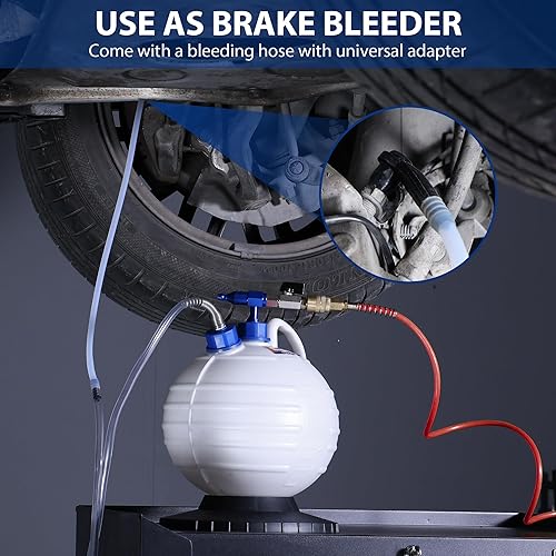 Miniatura 5 de WORKPRO Bomba extractora de aceite de 6 litros, bomba extractora de fluidos neumática y manual con manguera principal, tres extensiones y manguera