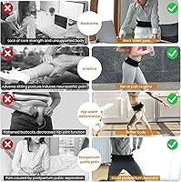 Vista 7 de Cinturón sacroilíaco – Cinturón de articulación SI para aliviar la ciática, articulaciones, pelvis, espalda baja, pierna y dolor del nervio sacro