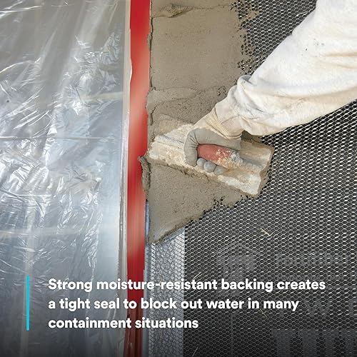 Miniatura 6 de 3M 5903 - Cinta de polietileno para construcción exterior, color rojo, 1.88 pulgadas x 60 yardas x 7.5 mil, cinta exterior resistente al agua,