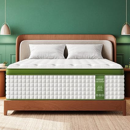 BedStory Firm Queen Mattress, 12 Inch Cooling Gel Hybrid Mattresses –Targeted Lumbar & Shoulder Support for Back Pain Relief,Motion-Isolating, Fiberglass-Free, CertiPUR-US Certified, 365-Night Trial