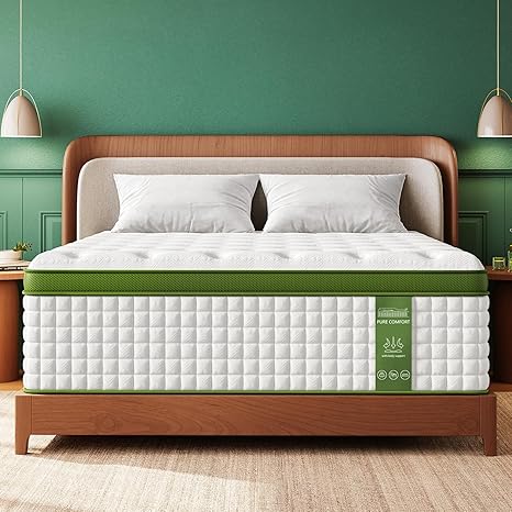 BedStory Firm Queen Mattress, 12 Inch Cooling Gel Hybrid Mattresses –Targeted Lumbar & Shoulder Support for Back Pain Relief,Motion-Isolating, Fiberglass-Free, CertiPUR-US Certified, 365-Night Trial
