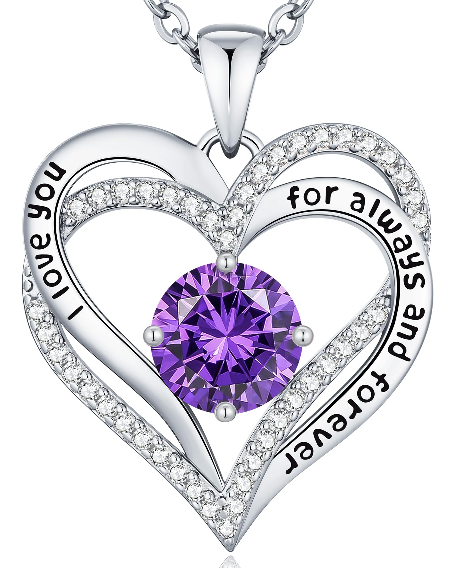 CDE Kette Damen Herz Anhänger Halskette für Frauen Schmuck Geburtstags Geschenk für Sie Freundin Weihnachten Valentinstag Muttertags Geschenk Hochzeit Jubiläum