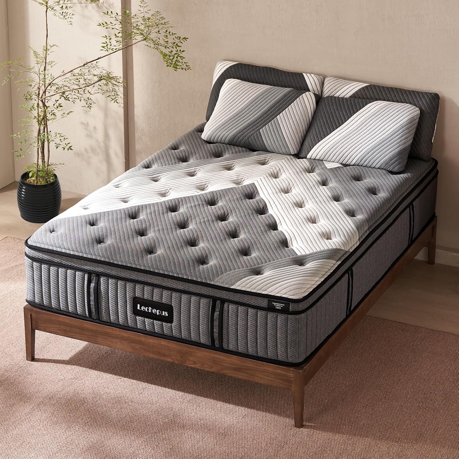 Lechepus Full Mattresses 14 Inch Supportive Hybrid Mattress