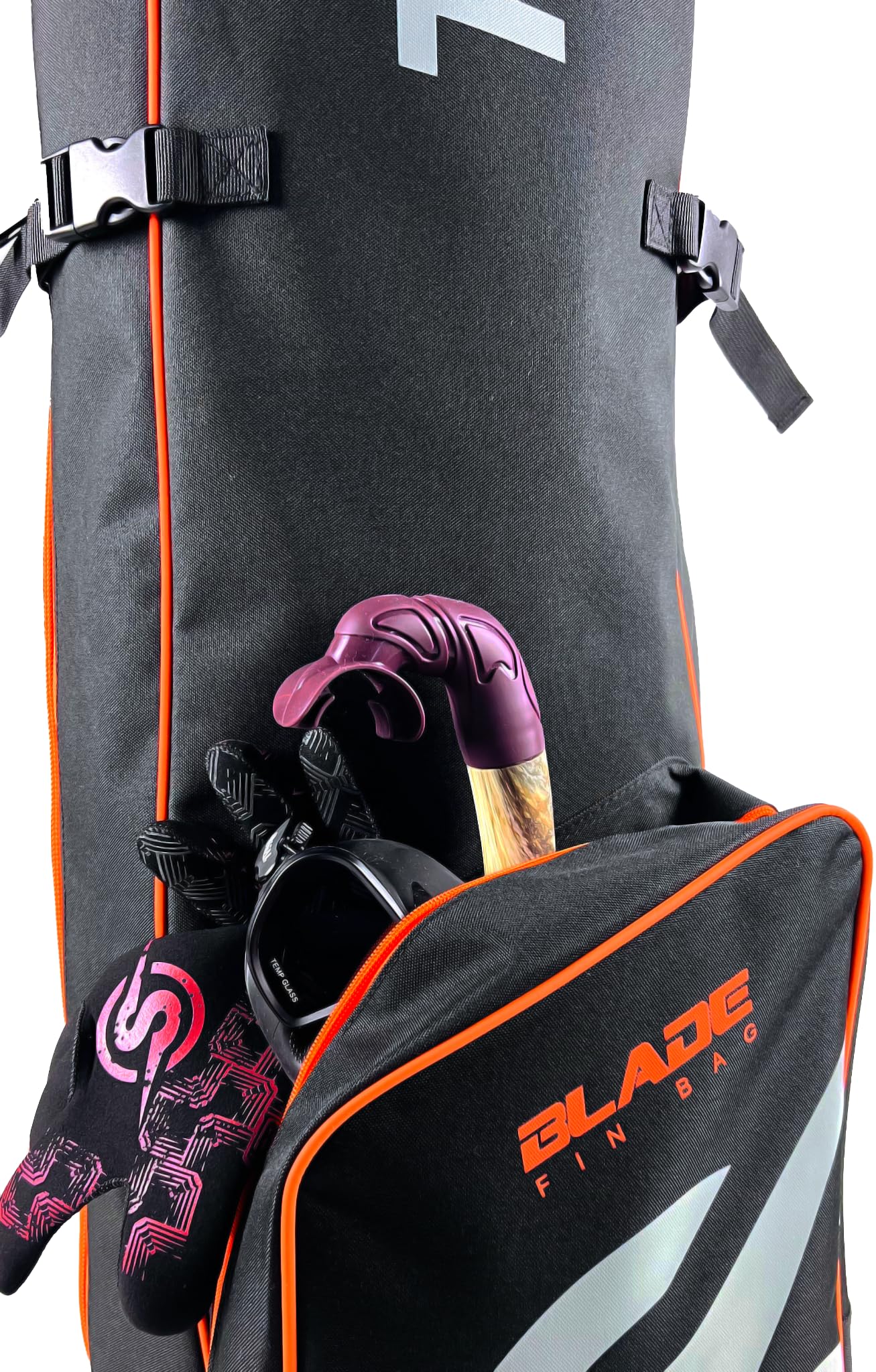 Tasche für Apnoe- und Tauchflossen | geräumiger und strapazierfähiger wasserdichter Rucksack | Mehrzweck-Taschen, ergonomische Schultergurte, verstärkte Reißverschlüsse | ideal für Reisen und