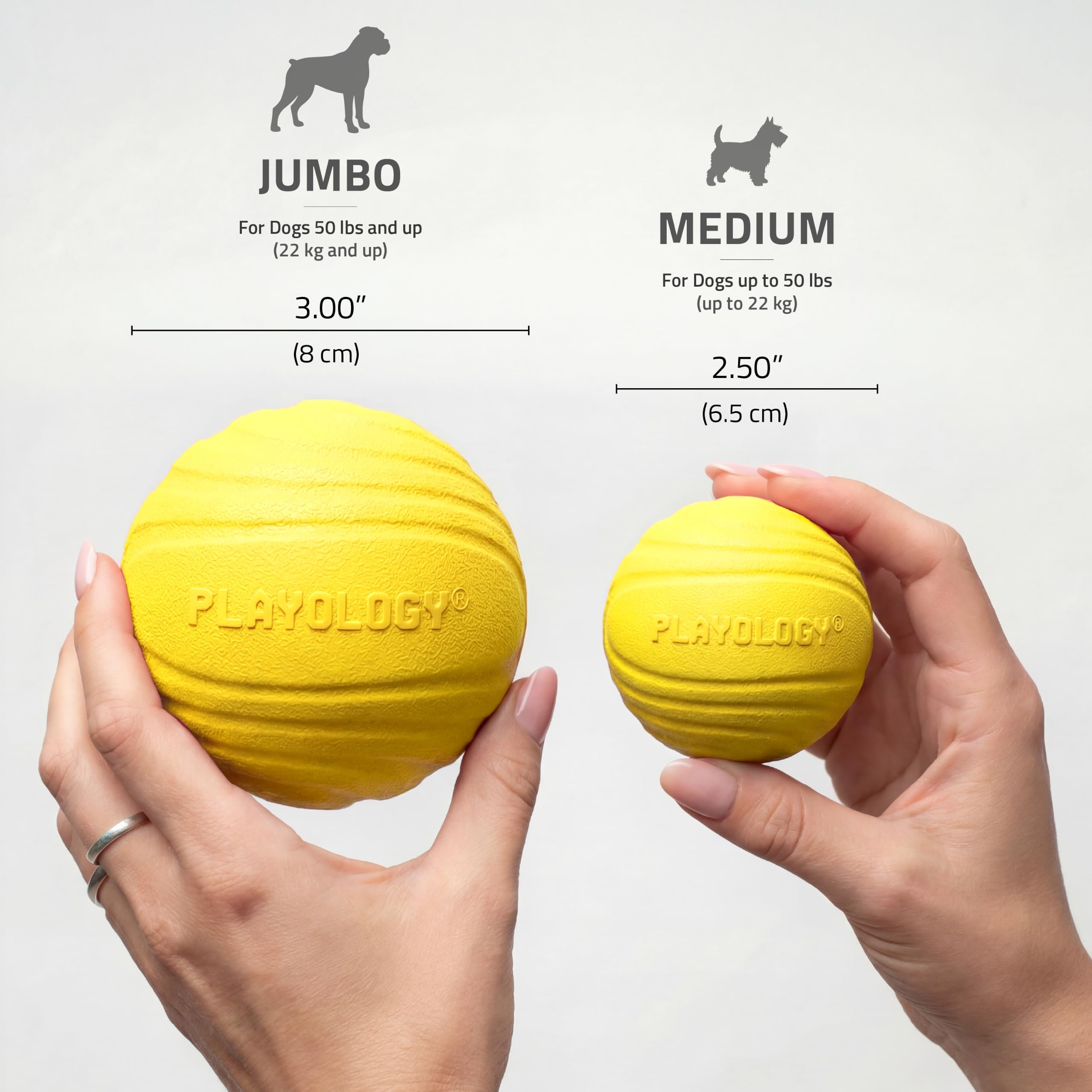 Playology Jouets pour chien | Balle à mâcher double couche durable pour mâcheurs durs | Jouet Jumbo parfumé au poulet | Jouets à mâcher pour grands chiens