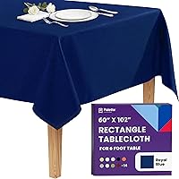 Vista 29 de Gee Di Moda - Mantel rectangular de 60 x 84 pulgadas – Mantel rectangular de poliéster lavable para mesa de 5 pies