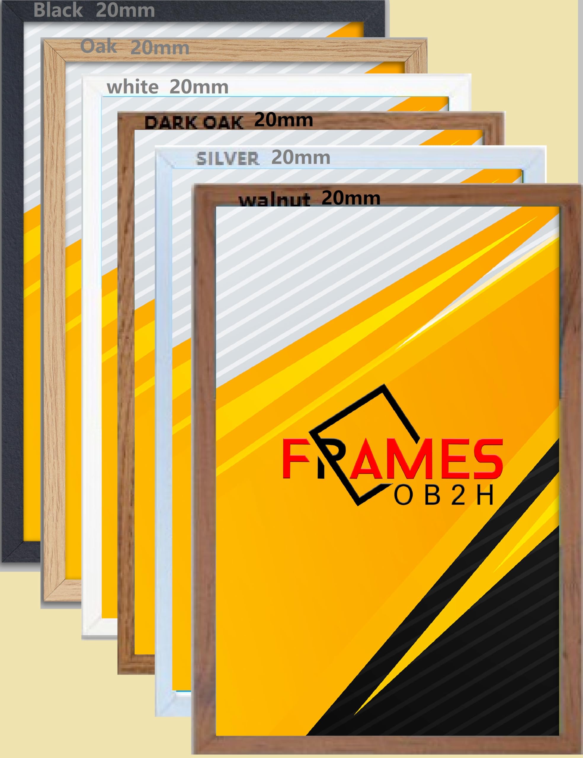Thin Black, White, Oak, Silver,Walnut,Dark oak Picture Frames Posterr Frame A2,A3,A4,A5 (Modern, Dark Oak, A2,594X420mm)