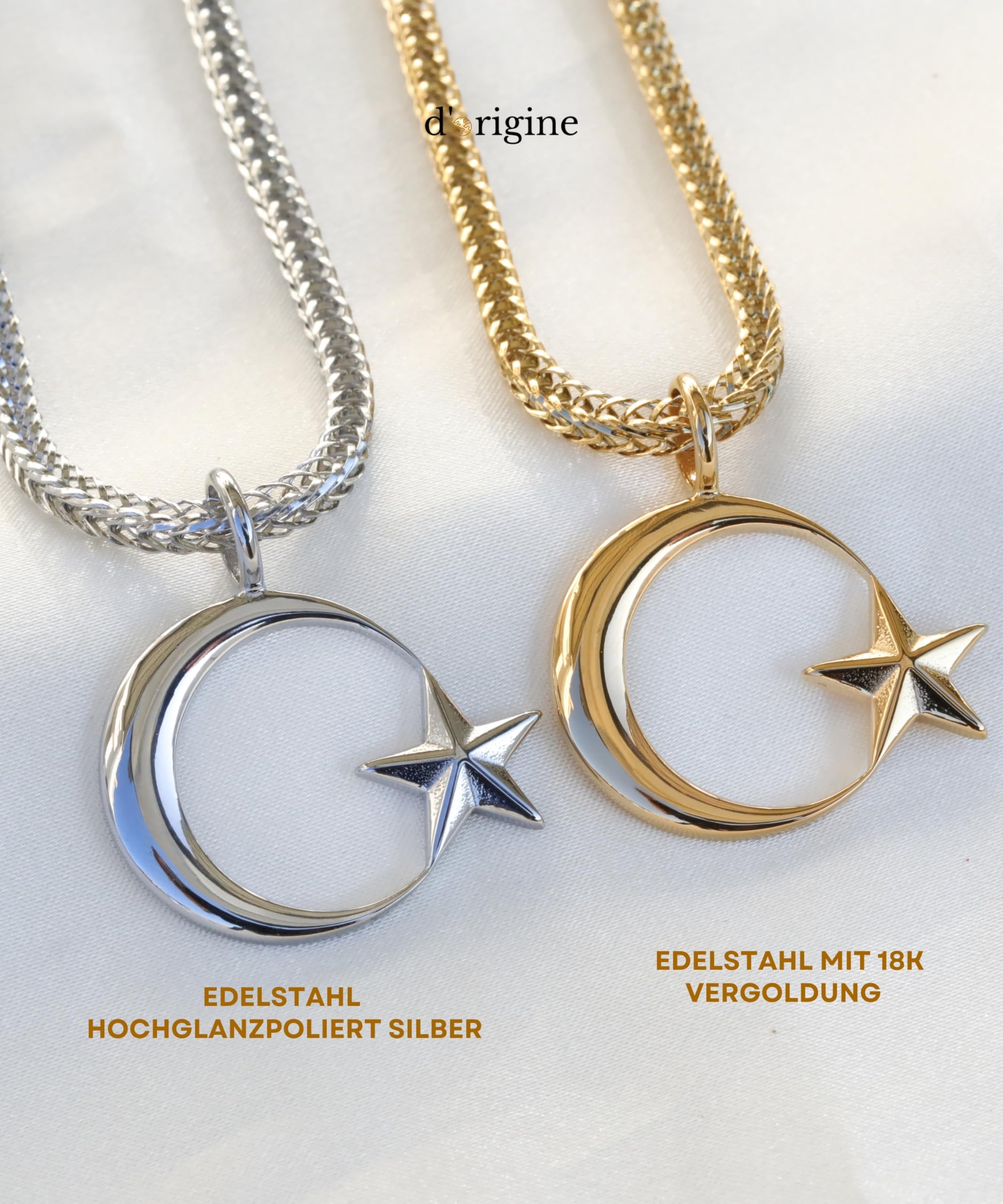 Türkei Kette Herren – Ay Yıldız Anhänger Halskette Edelstahl Schmuck